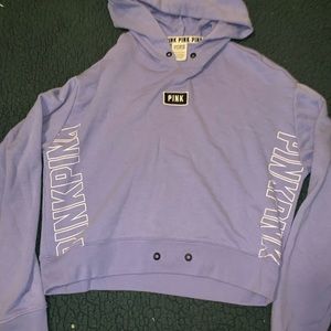 PINK croptop hoodie